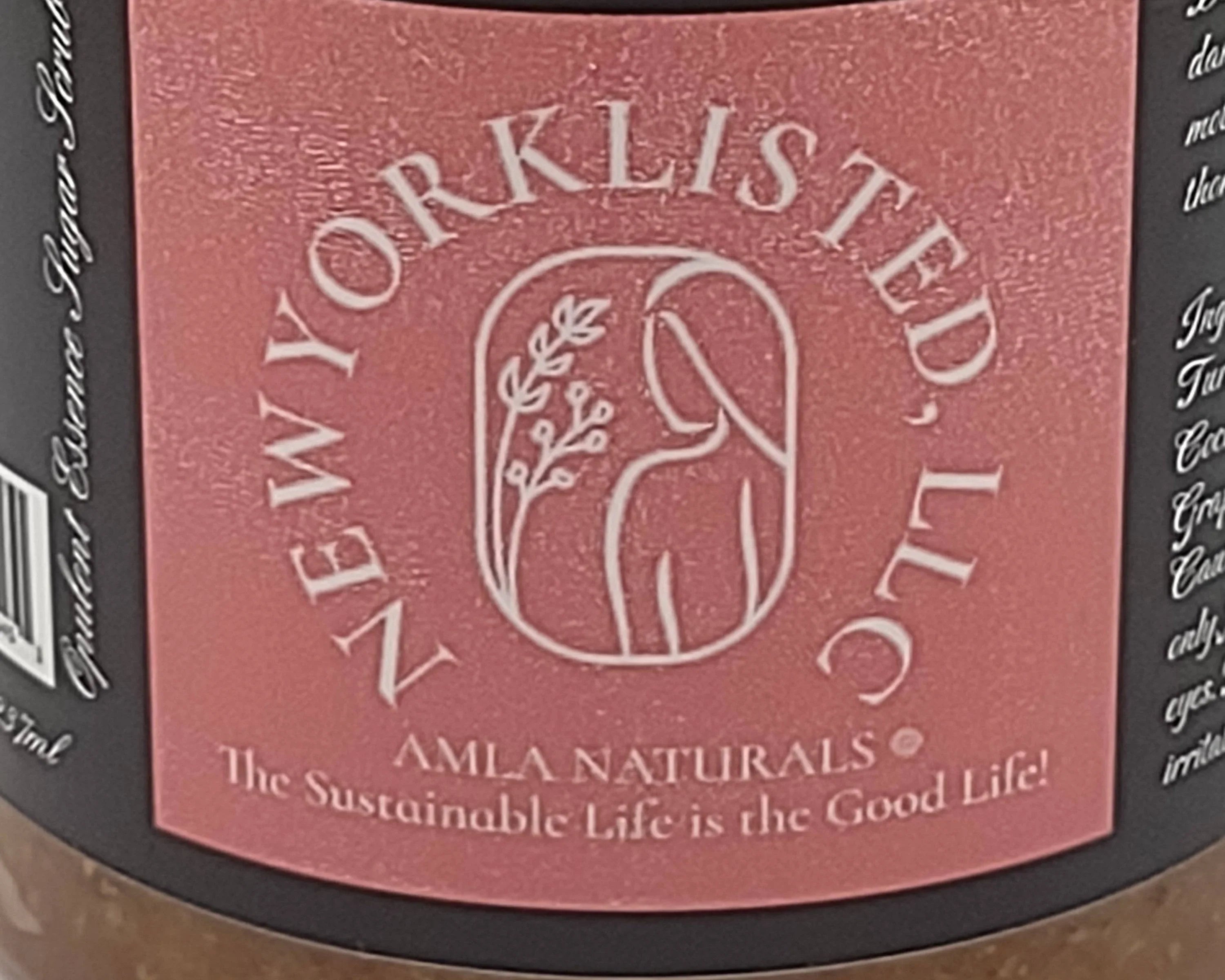 AMLA NATURALS Opulent Essence Sugar Scrub - Three Simple Organic Ingredients! - NEWYORKLISTED