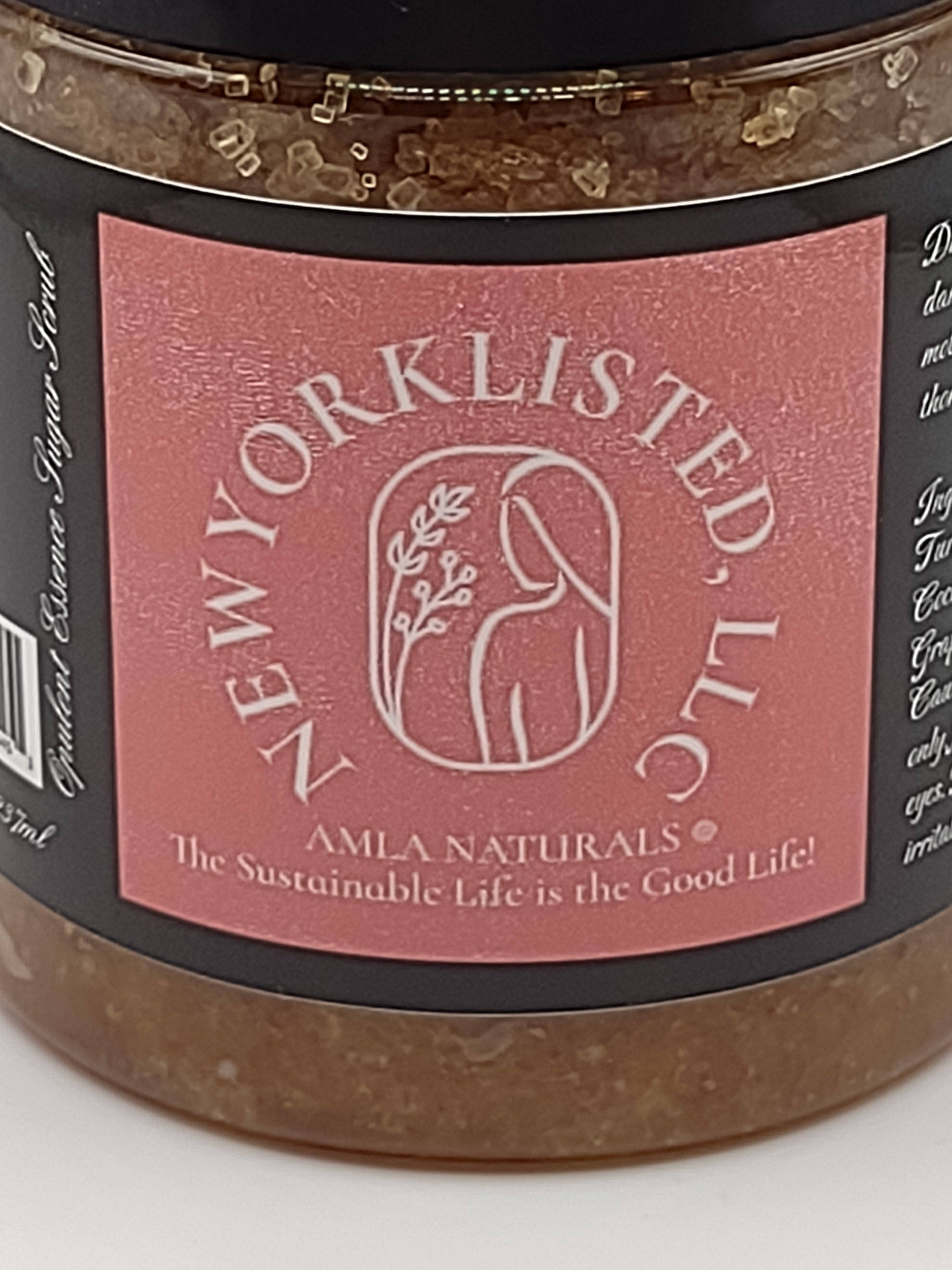 AMLA NATURALS Opulent Essence Sugar Scrub - Three Simple Organic Ingredients! - NEWYORKLISTED