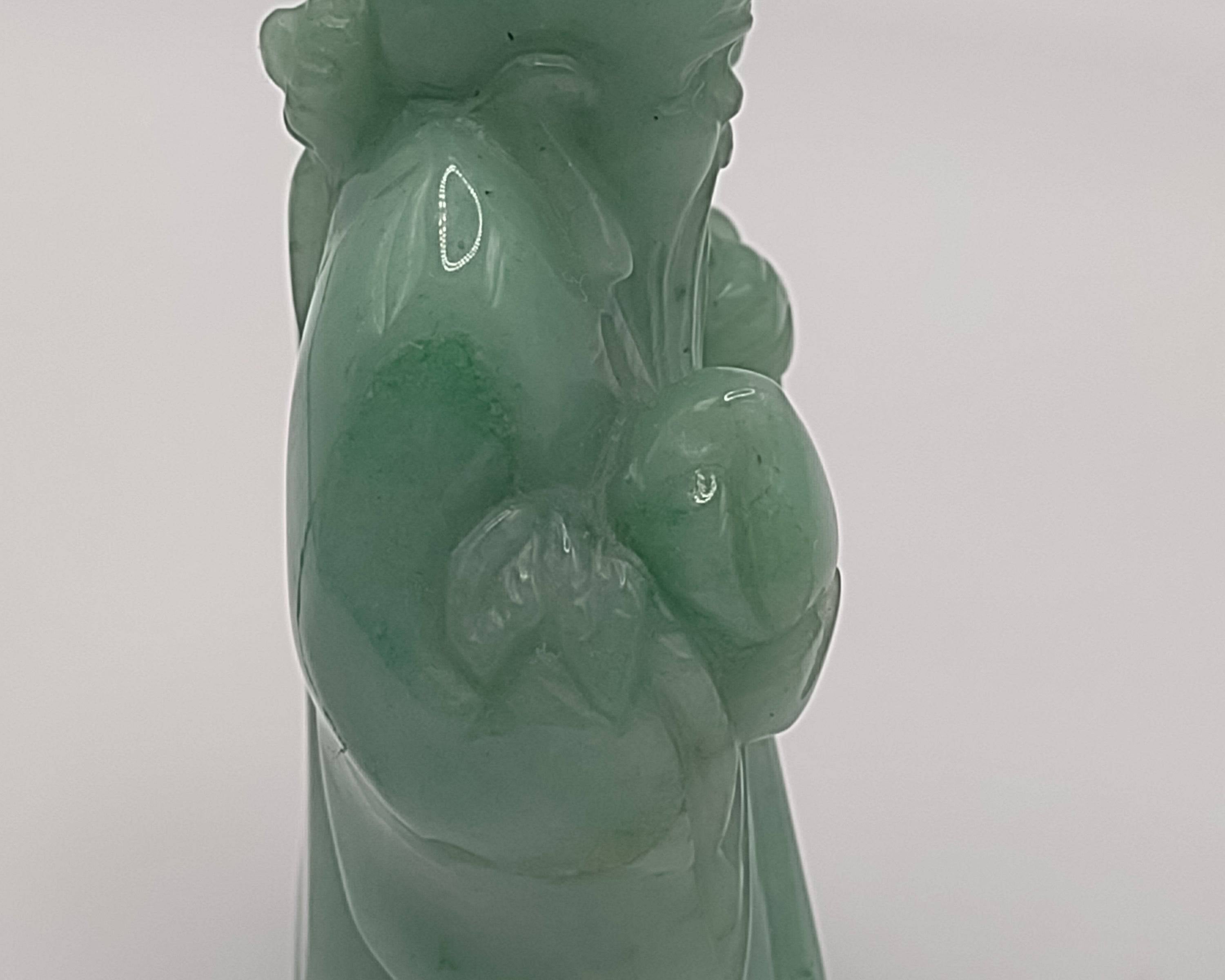 Hand-Carved Solid Jade Figurine – Shou Lao, God of Longevity: NEWYORKLISTED UNIQUE FINDS COLELCTION - NEWYORKLISTED