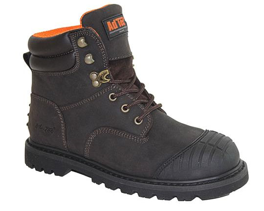 Men's 6" Brown Work Leather Boots-0