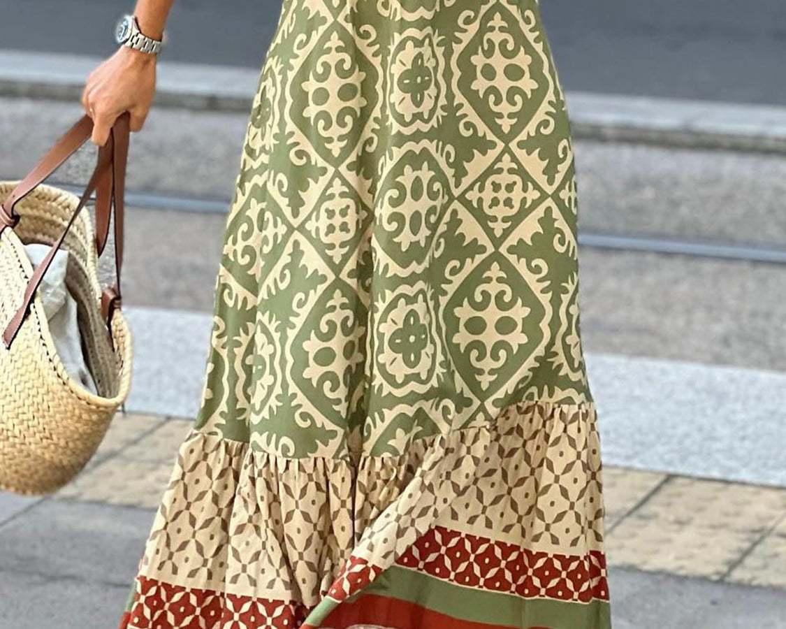 NEWYORKLISTED STYLE COLLECTION: Maxi Print Skirt