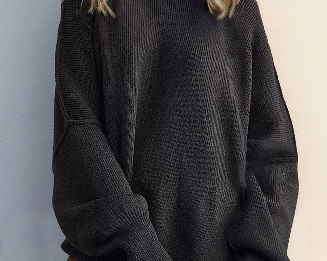 NEWYORKLISTED STYLE COLLECTION: Round Neck Long Sleeve Sweater - NEWYORKLISTED