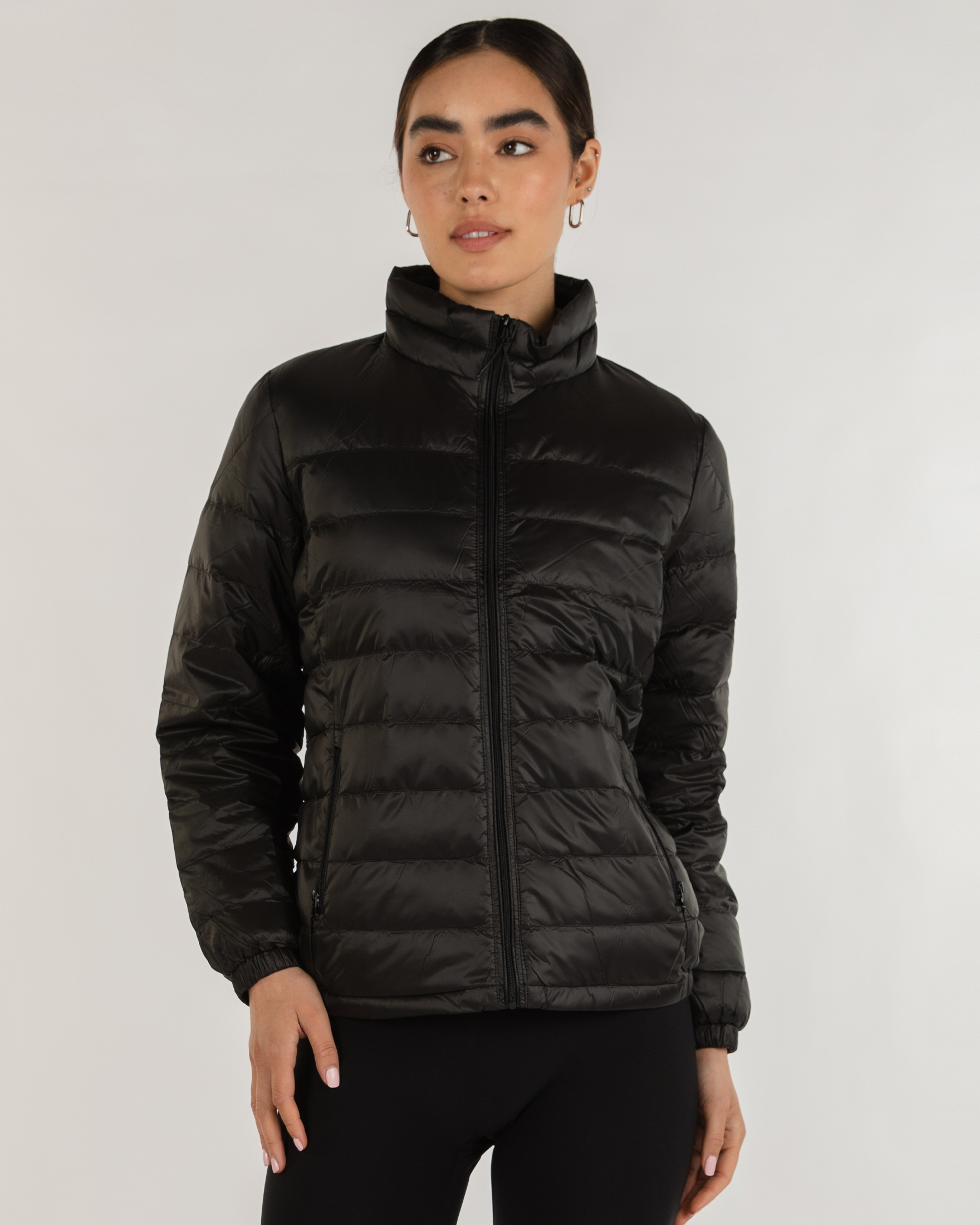 NEWYORKLISTED STYLE COLLECTION
Urbaneer Down Packable Jacket — Lightweight, Windproof, Water-Resistant, Boxy Fit in Black