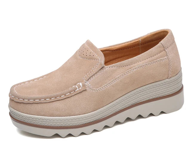 Shoes for Women 2022 Fashion Women Shoes Casual Heighten Comfortable Breathable Leather Walking Sneakers Platform Ladies Shoes - NEWYORKLISTED