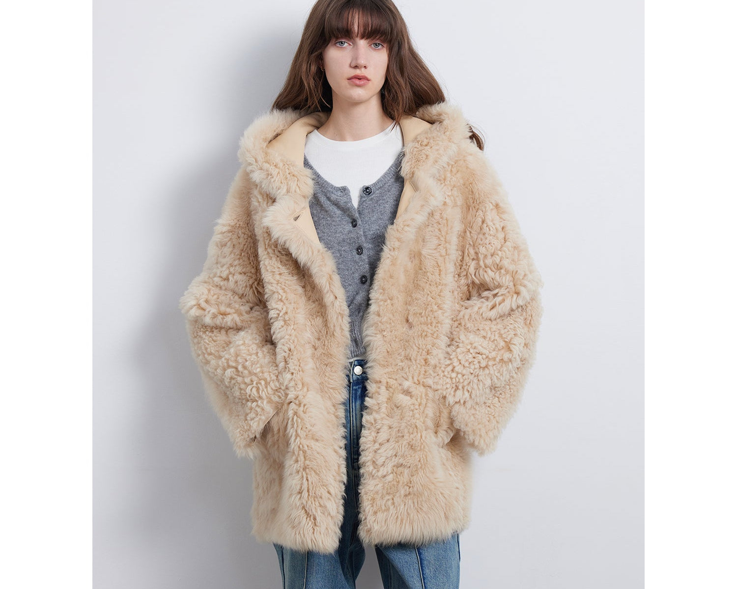 Clouds of Smoke Become Rain Imported Tuscan Hooded Sheepskin - NEWYORKLISTED