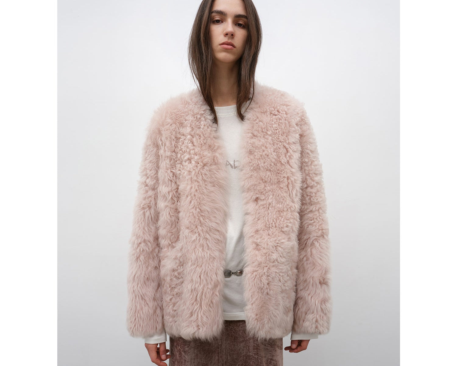 Castle Dusk Fashionable Casual V-Neck Italian Tuscan Sheepskin Coat - NEWYORKLISTED