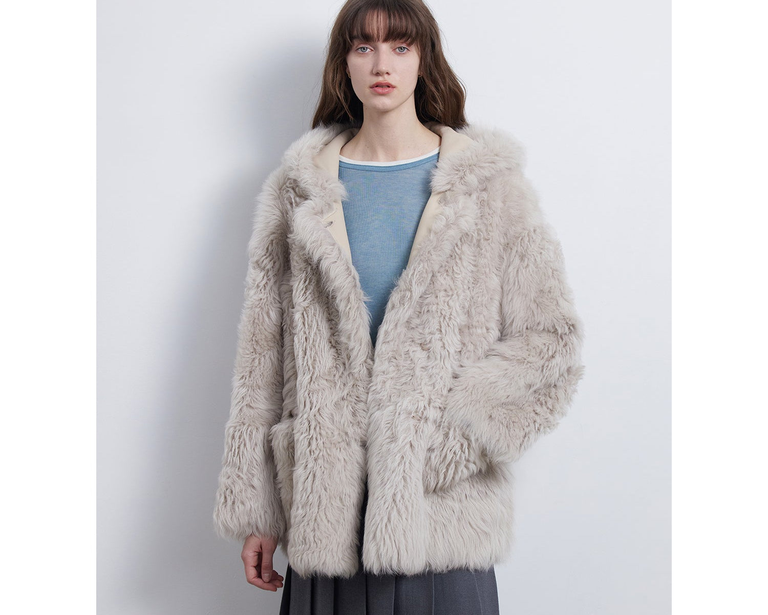 Clouds of Smoke Become Rain Imported Tuscan Hooded Sheepskin - NEWYORKLISTED