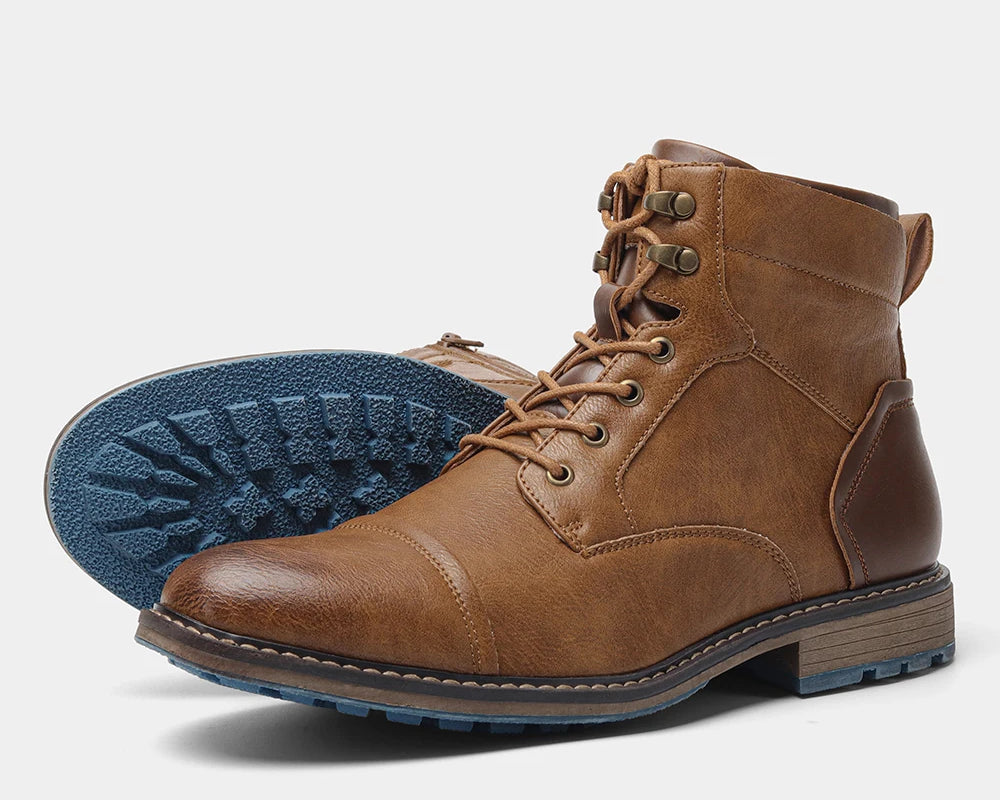 Retro Boots Men Brand 2025 Fashion Comfortable Boots Leather - NEWYORKLISTED