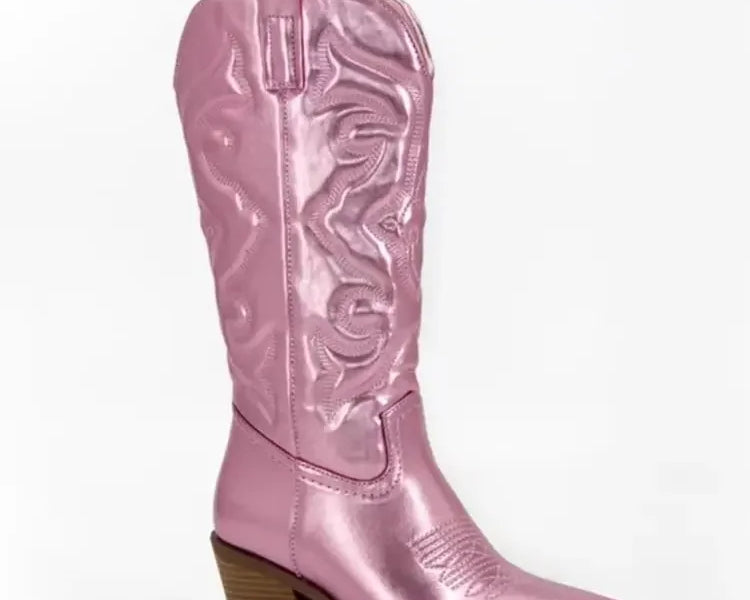 Fashion Women 2023 Cowboy Short Ankle Boots for Women Chunky Heel Cowgirl Boots Embroidered Mid Calf Western Boots Hot - NEWYORKLISTED