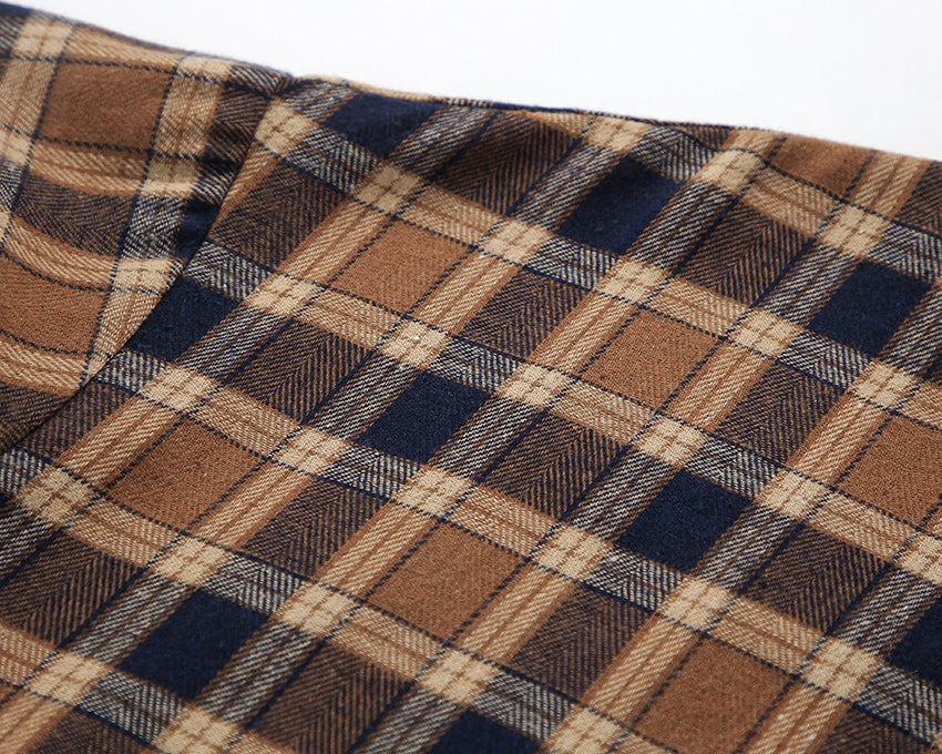 Plaid Button Up Drop Shoulder Shacket - NEWYORKLISTED