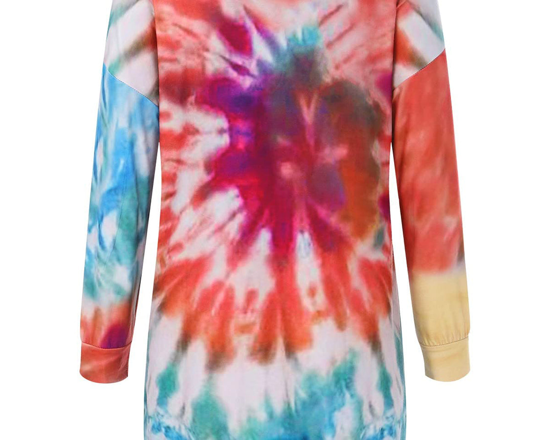 NEWYORKLISTED STYLE COLLECTION: Tie-Dye Long Sleeve Dress - NEWYORKLISTED