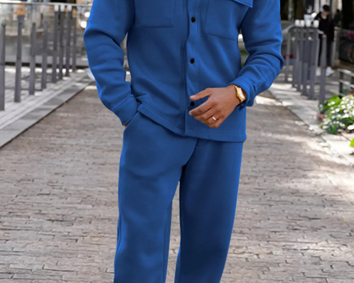 NEWYORKLISTED ATLAS MEN'S COLLECTION – Men's long-sleeve shirt and joggers two-piece set, product image 11