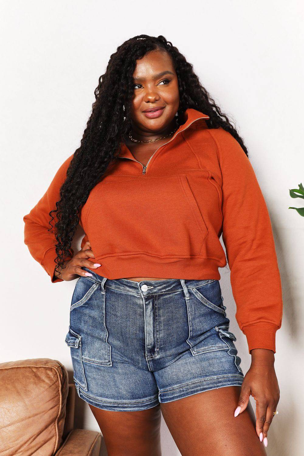 NEWYORKLISTED Style Collection: Half-Zip Long Sleeve Hoodie - NEWYORKLISTED