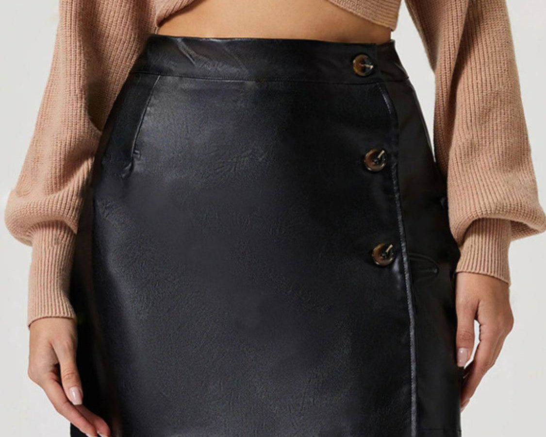 Buttoned High Rise Mini Skirt - NEWYORKLISTED