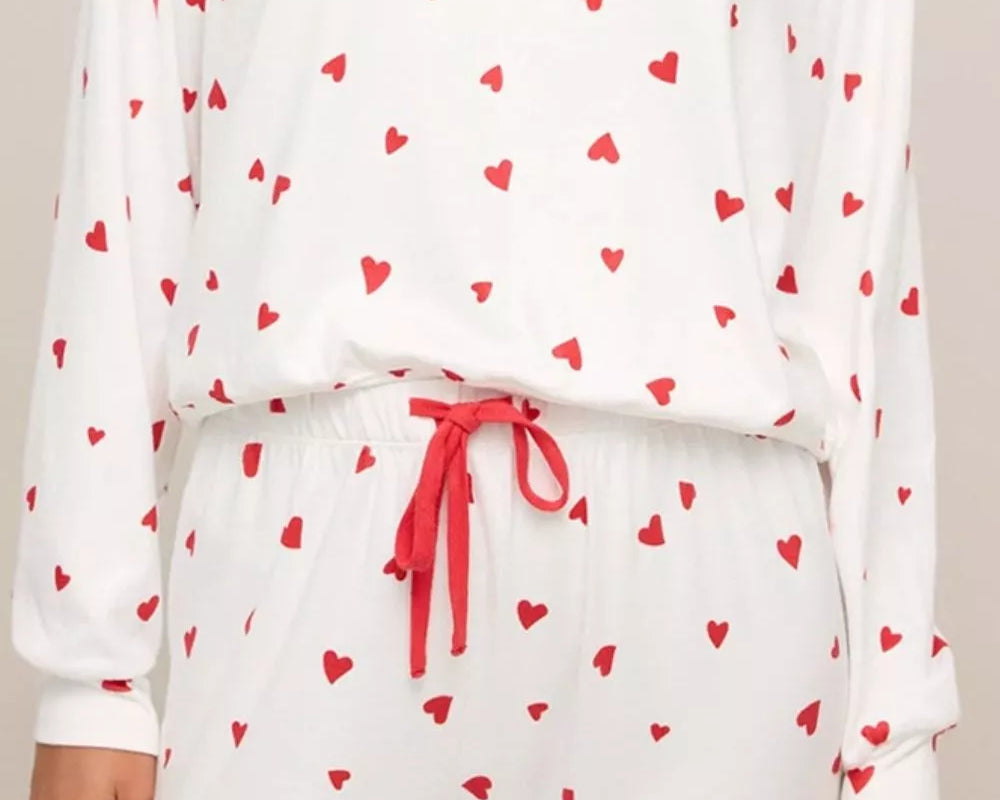 NEWYORKLISTED Intimate Apparel Collection: heart print pajama set