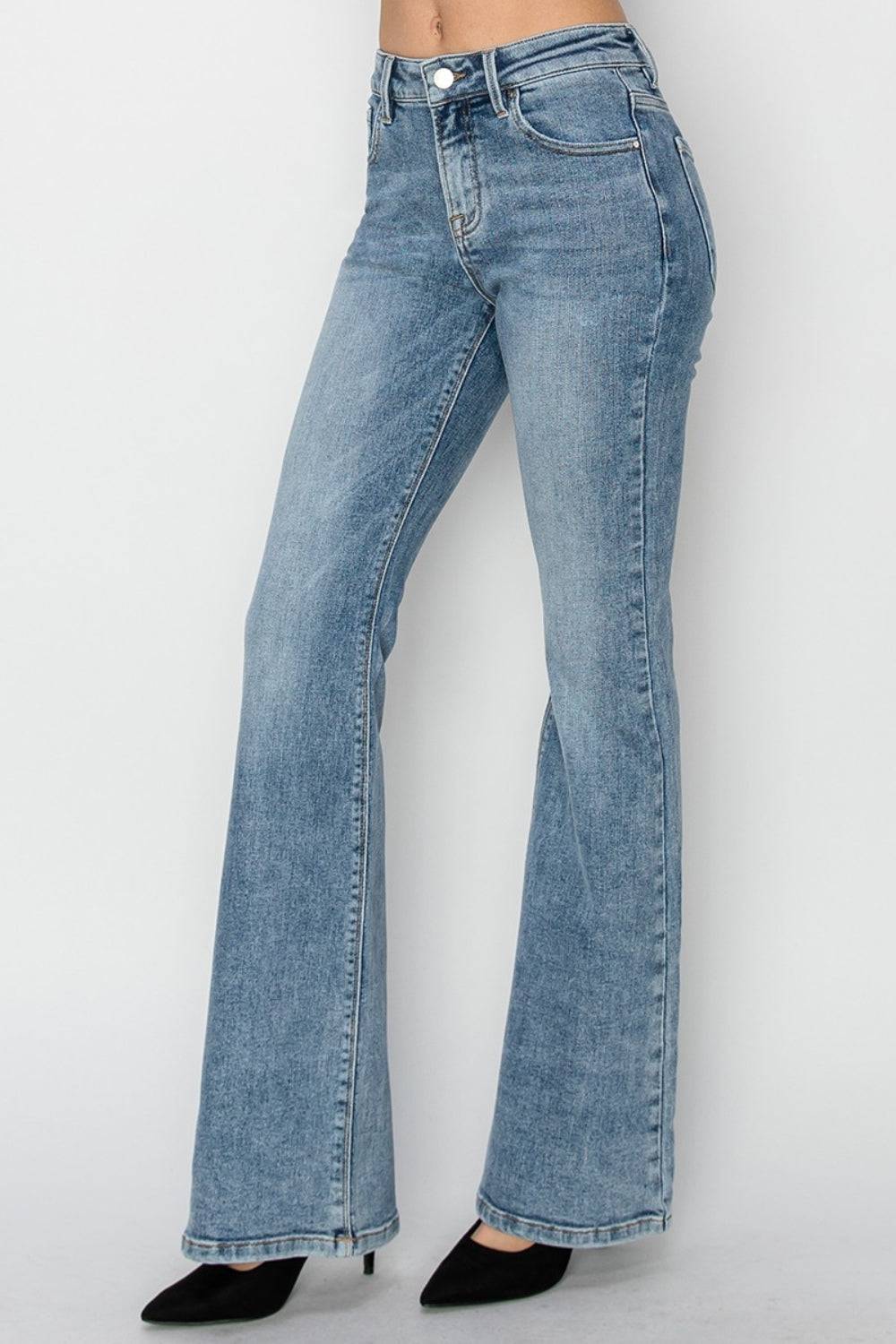 RISEN Full Size Mid Rise Bootcut Jeans - NEWYORKLISTED