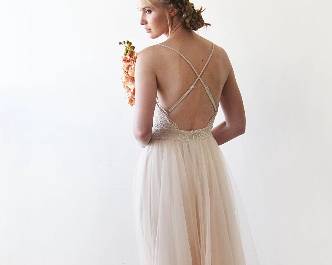 NEWYORKLISTED ELEGANT Bride Collection: Champagne Wedding Dress #1205 - NEWYORKLISTED