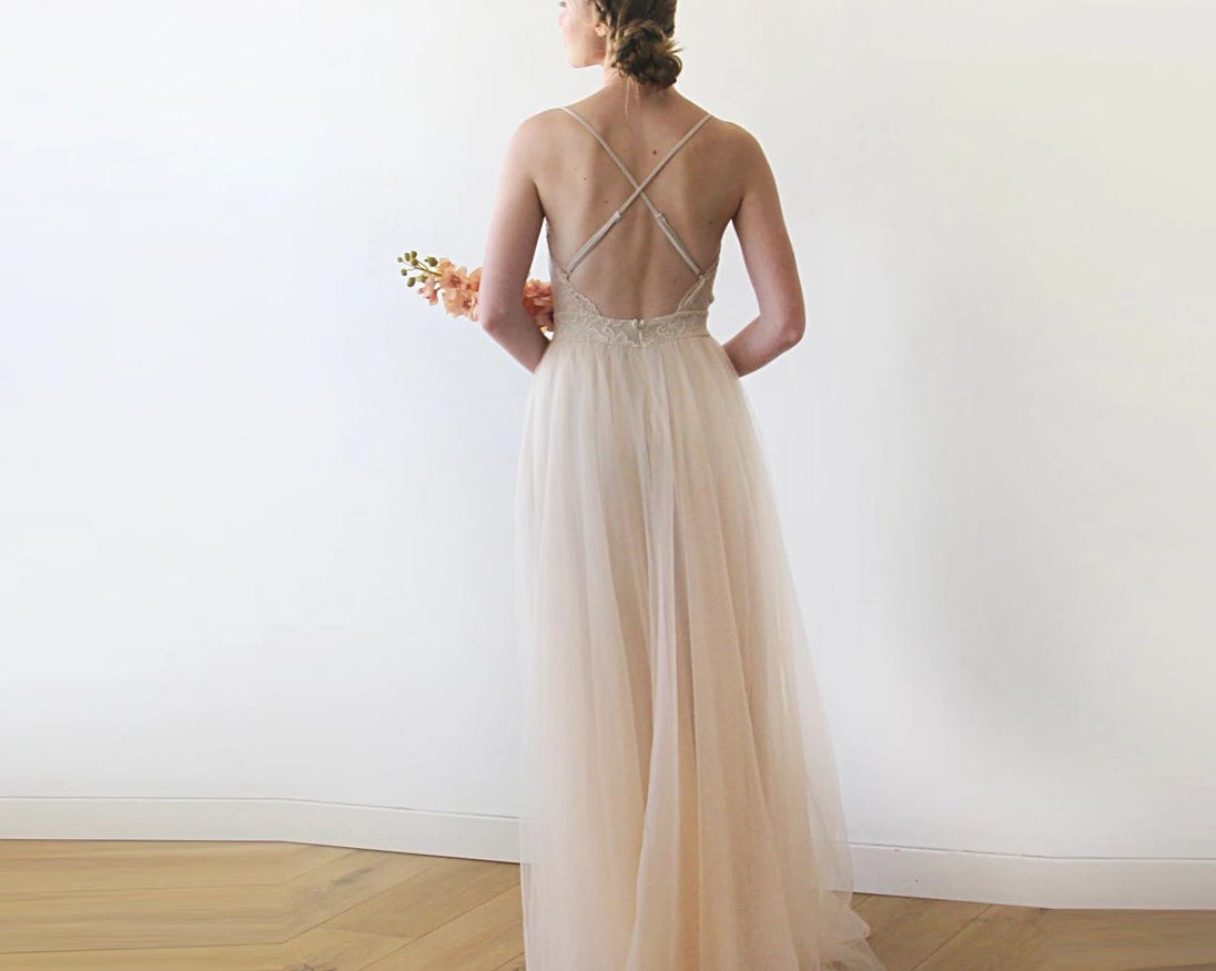 NEWYORKLISTED ELEGANT Bride Collection: Champagne Wedding Dress #1205 - NEWYORKLISTED