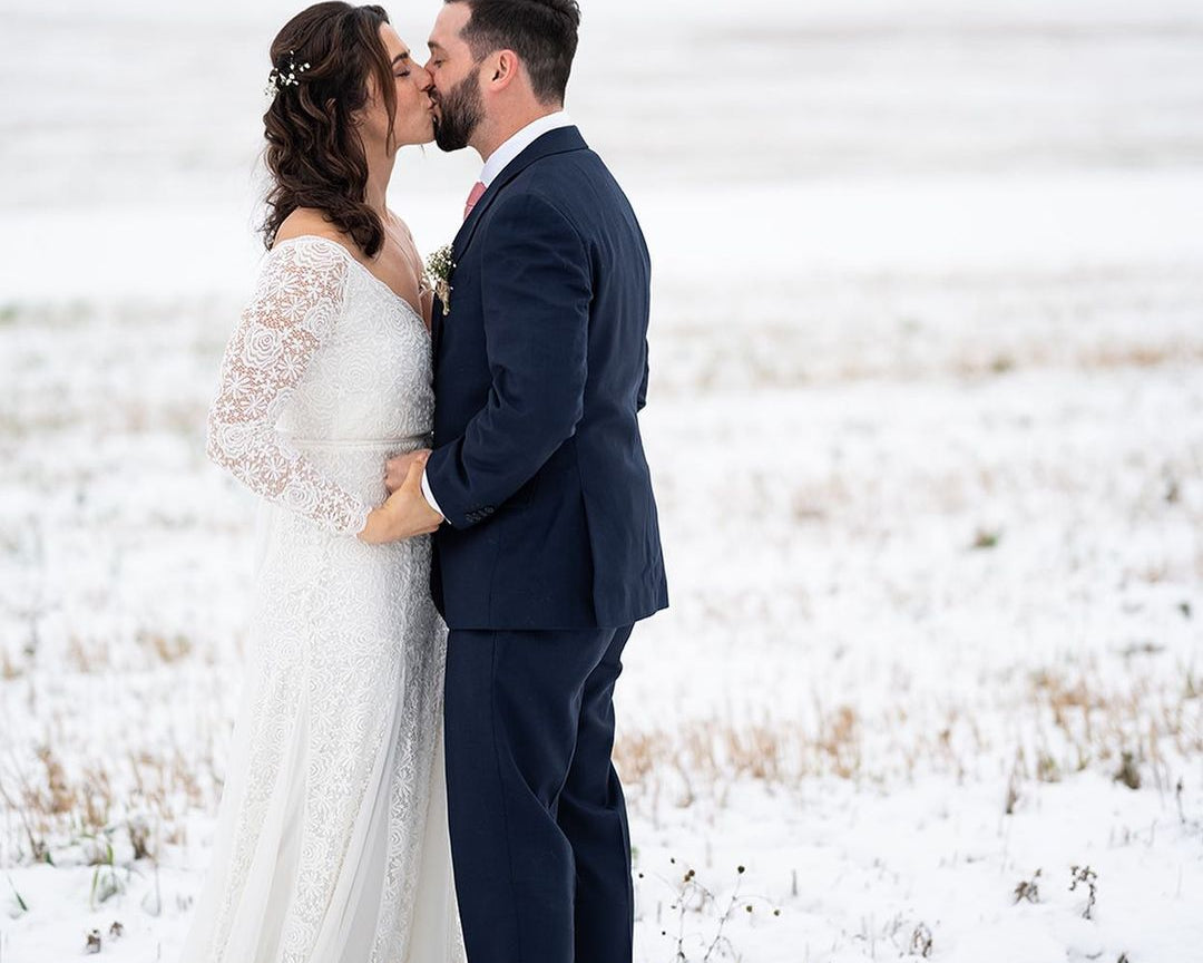 Ivory Off Shoulder Wrap Long Sleeves ,Mermaid Wedding Dress #1280 - NEWYORKLISTED