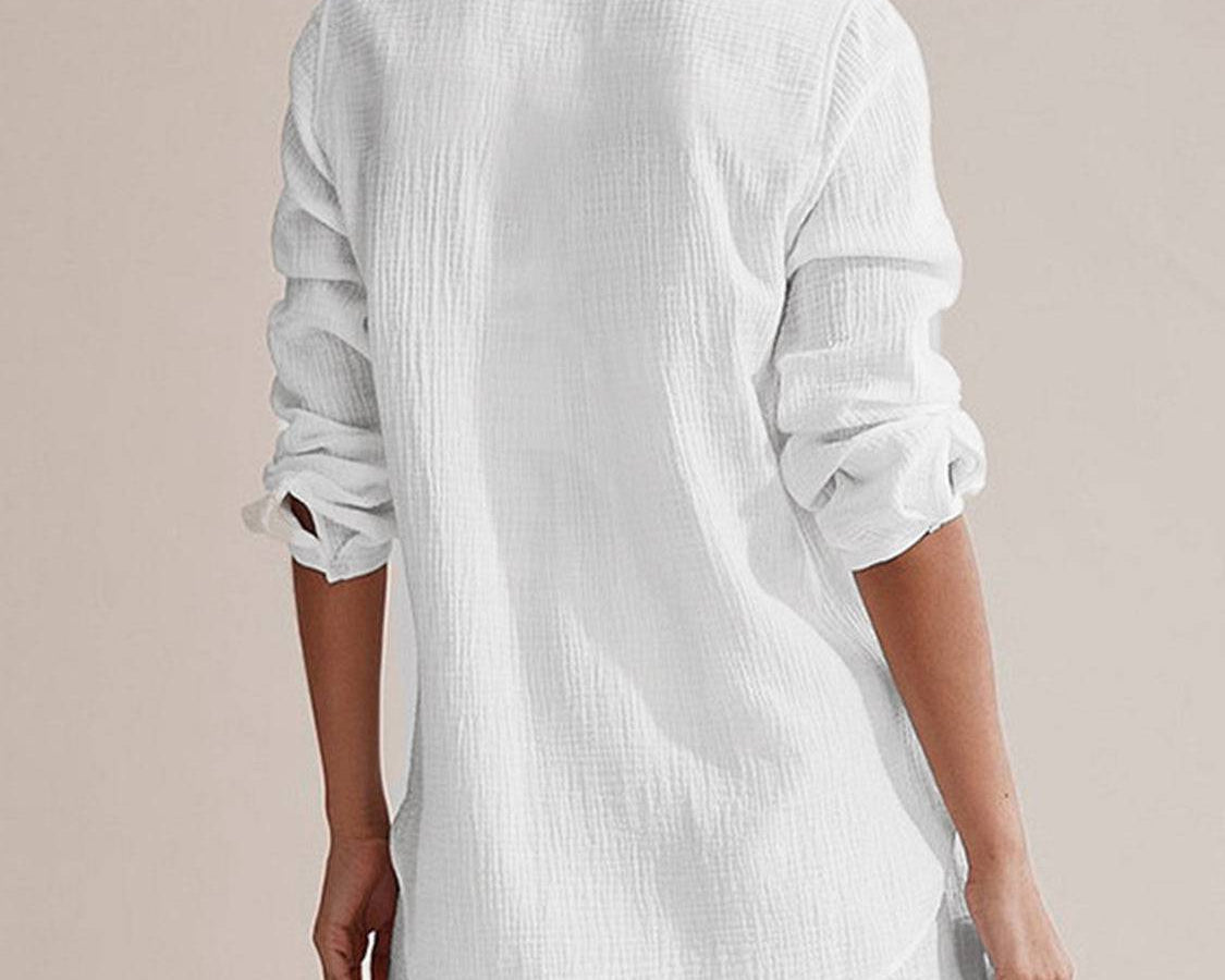 NYLD: Notched Long Sleeve Top and Shorts Set - NEWYORKLISTED