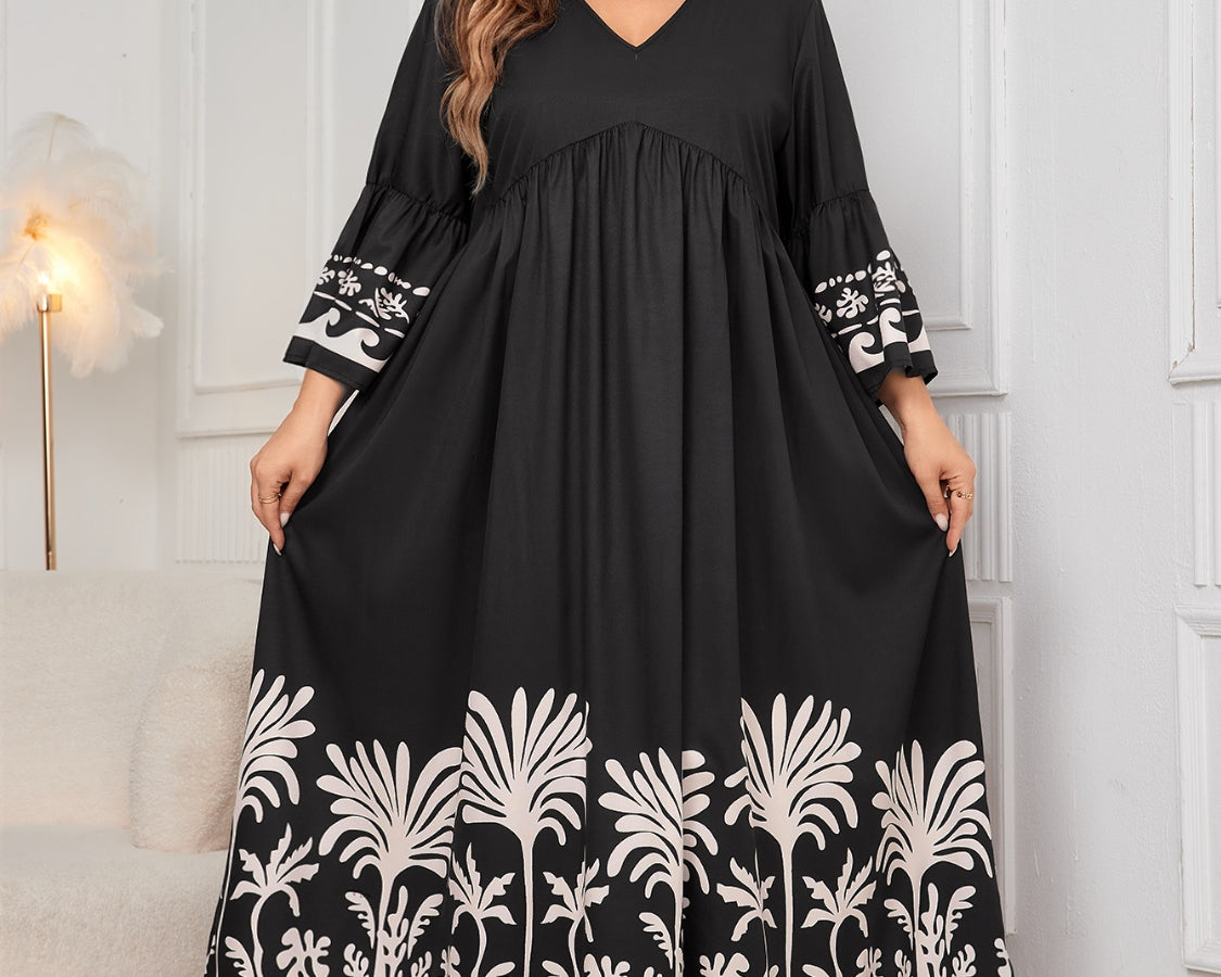 NEWYORKLISTED STYLE COLLECTION: Plus Size Long Sleeve Maxi Dress - NEWYORKLISTED
