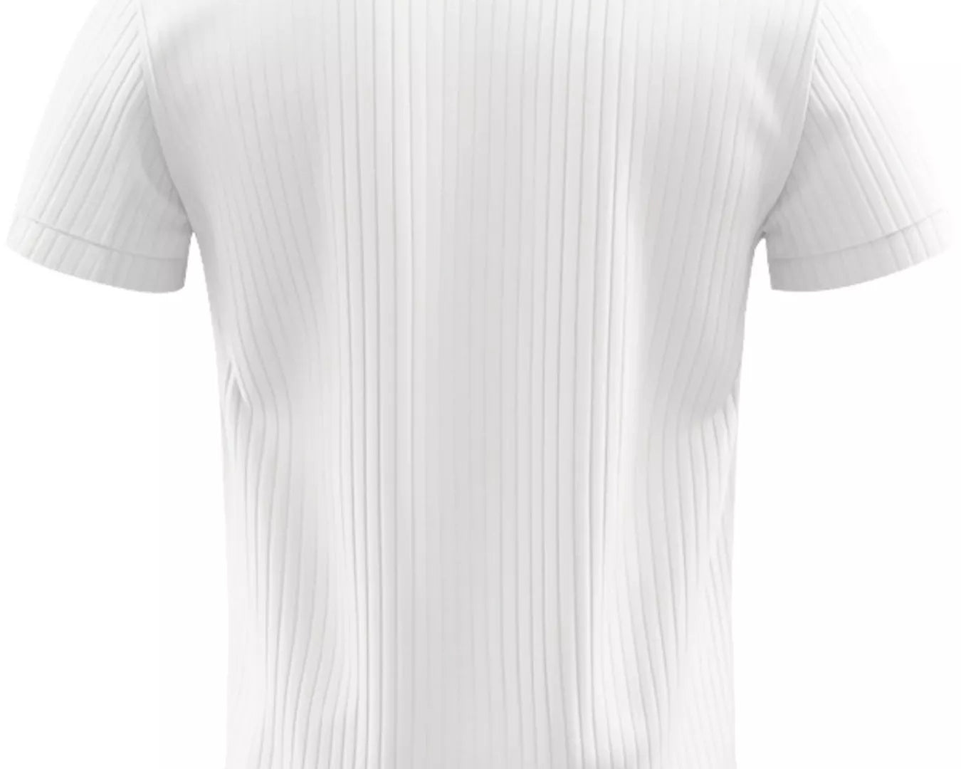 NEWYORKLISTED ATLAS MEN'S COLLECTION: White ribbed t-shirt on a white background