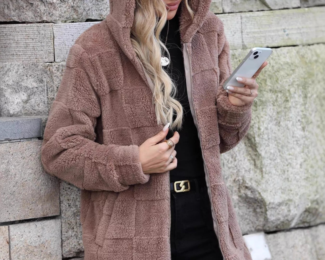 NEWYORKLISTED STYLE COLLECTION: Fleece Zip Up Hooded Outerwear