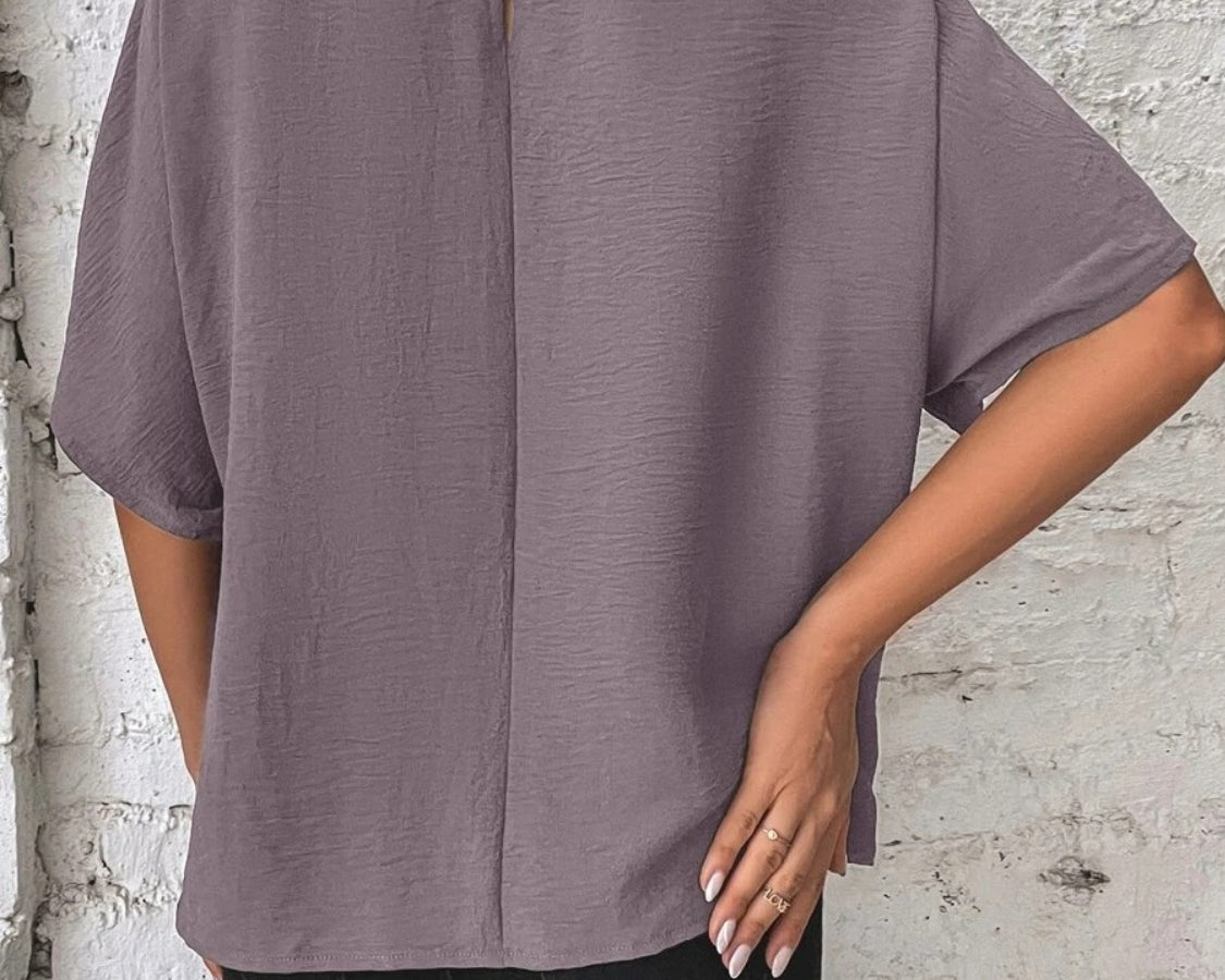 NEWYORKLISTED STYLE COLLECTION: Side Bow Short Sleeve Blouse - NEWYORKLISTED