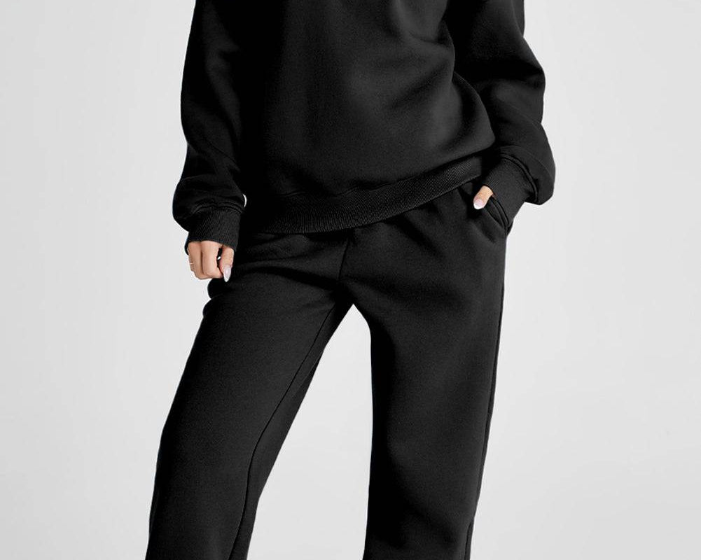 Quarter Zip Long Sleeve Top and Pants Set - NEWYORKLISTED