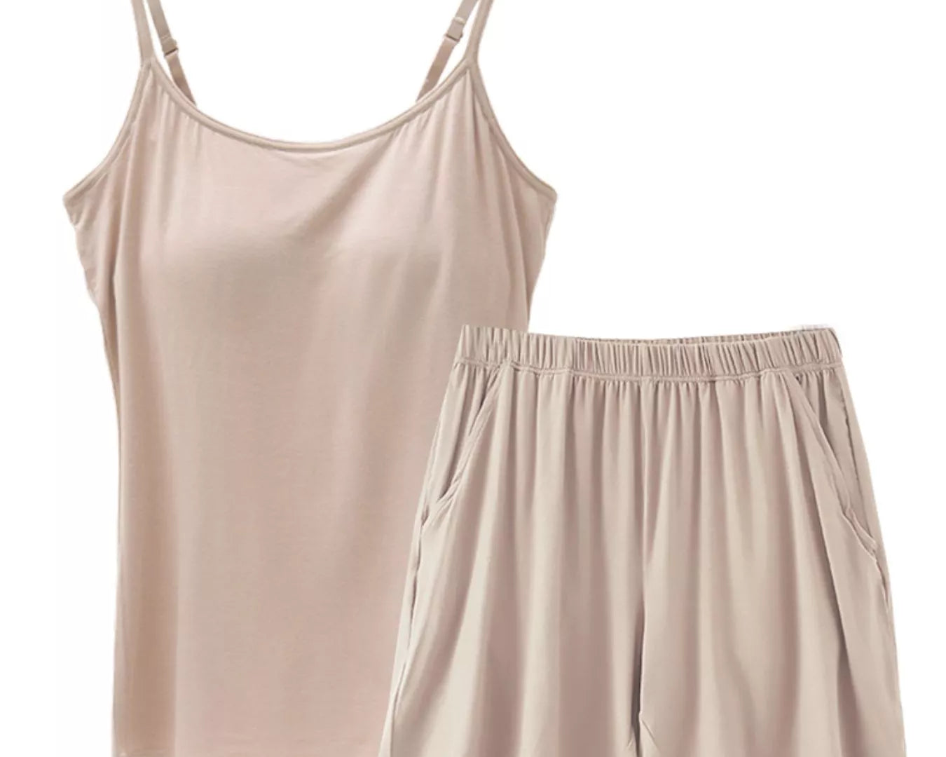 NEWYORKLISTED Intimate Apparel Collection: Plus Size Modal Adjustable Strap Padded Cami and Shorts Set – Buttery-Soft Lounge Set