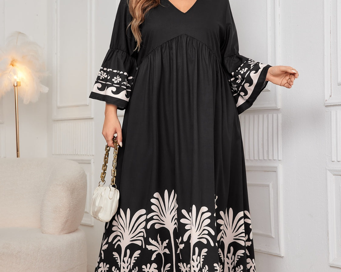 NEWYORKLISTED STYLE COLLECTION: Plus Size Long Sleeve Maxi Dress - NEWYORKLISTED