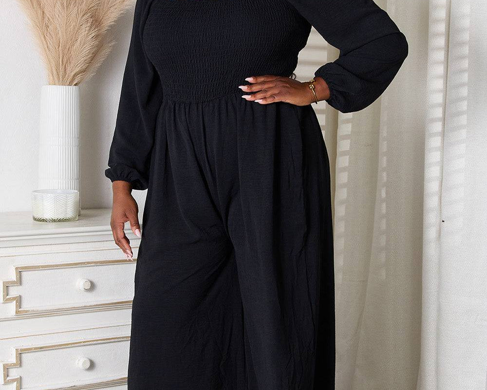 NEWYORKLISTED STYLE COLLECTION: Effortless Elegance Square Neck Jumpsuit with Pockets - NEWYORKLISTED