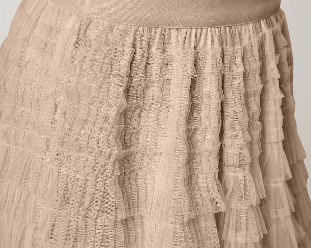 NEWYORKLISTED STYLE COLLECTION: Ruched High Waist Tiered Skirt - NEWYORKLISTED