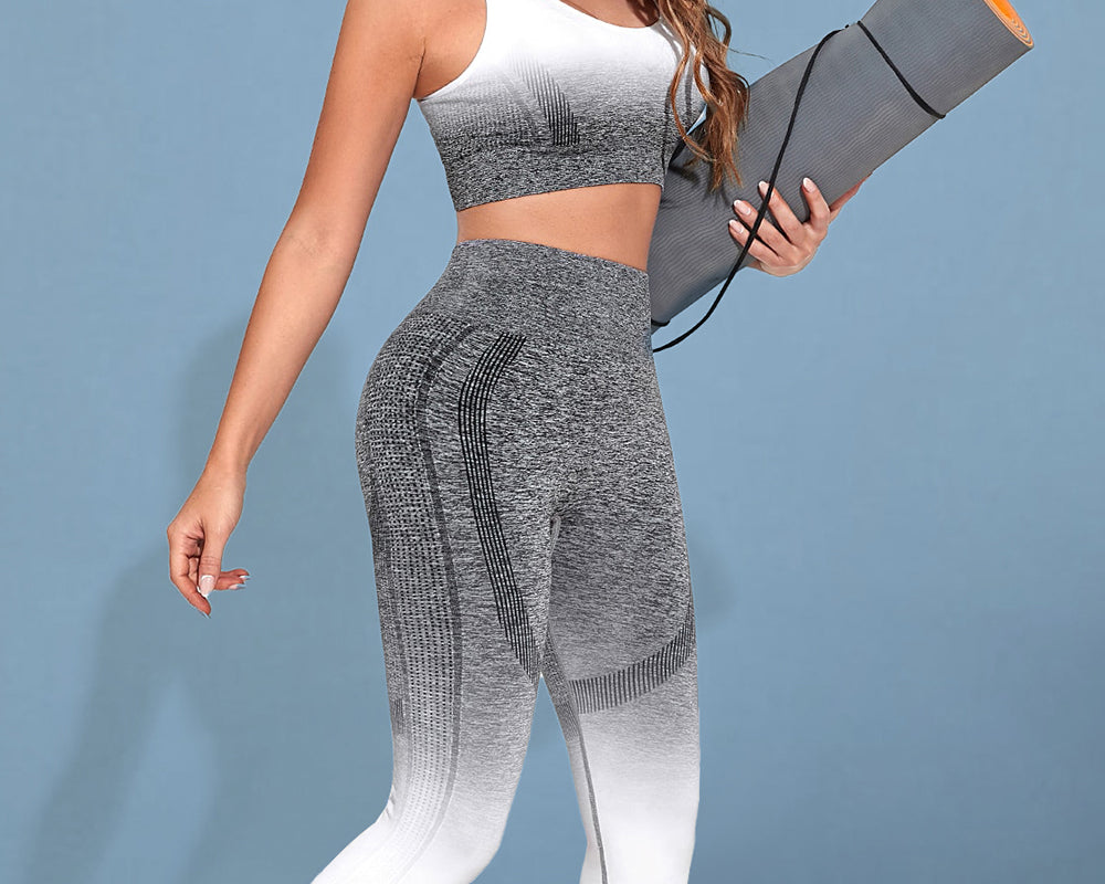 NEWYORKLISTED Gradient Sports Tank and Leggings Set - NEWYORKLISTED
