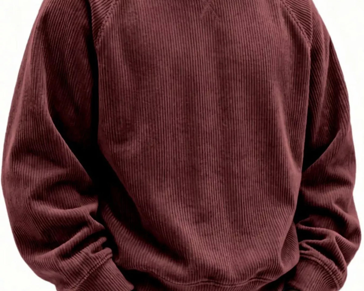 NEWYORKLISTED ATLAS MEN'S COLLECTION – Men's corduroy crew-neck sweatshirt, product image 11