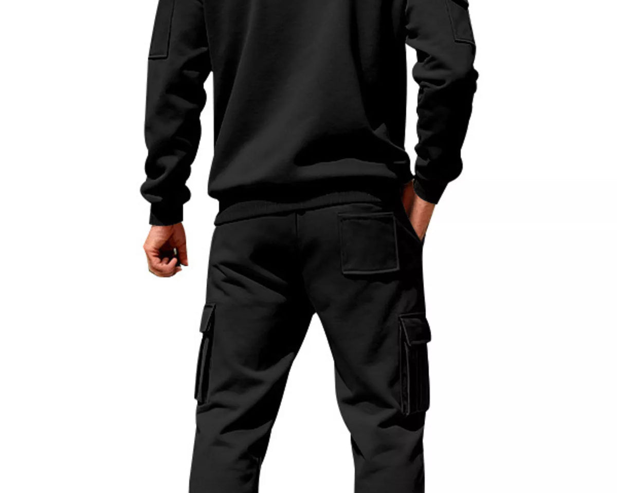 NEWYORKLISTED ATLAS MEN'S COLLECTION – Men's zip-up hoodie and cargo pants two-piece set, product image 8