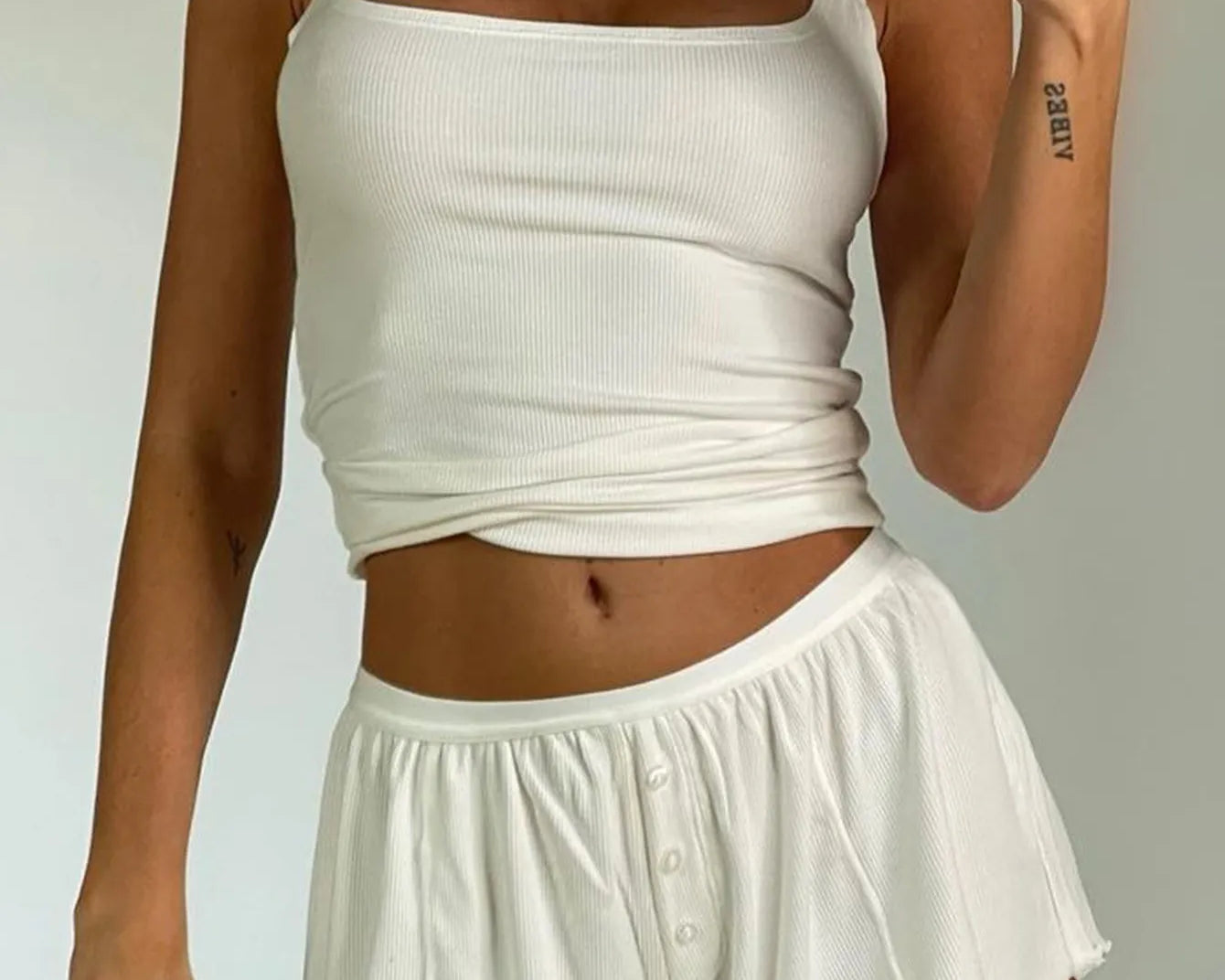 NEWYORKLISTED STYLE COLLECTION: Square Neck Tank and Shorts Set