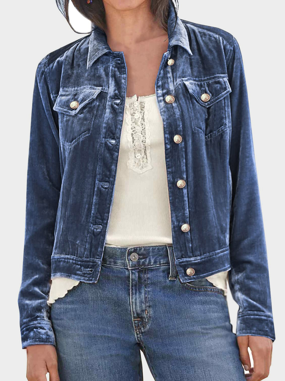 Long Sleeve Jacket with Chest Pockets: NEWYORKLISTED STYLE COLLECTION - NEWYORKLISTED