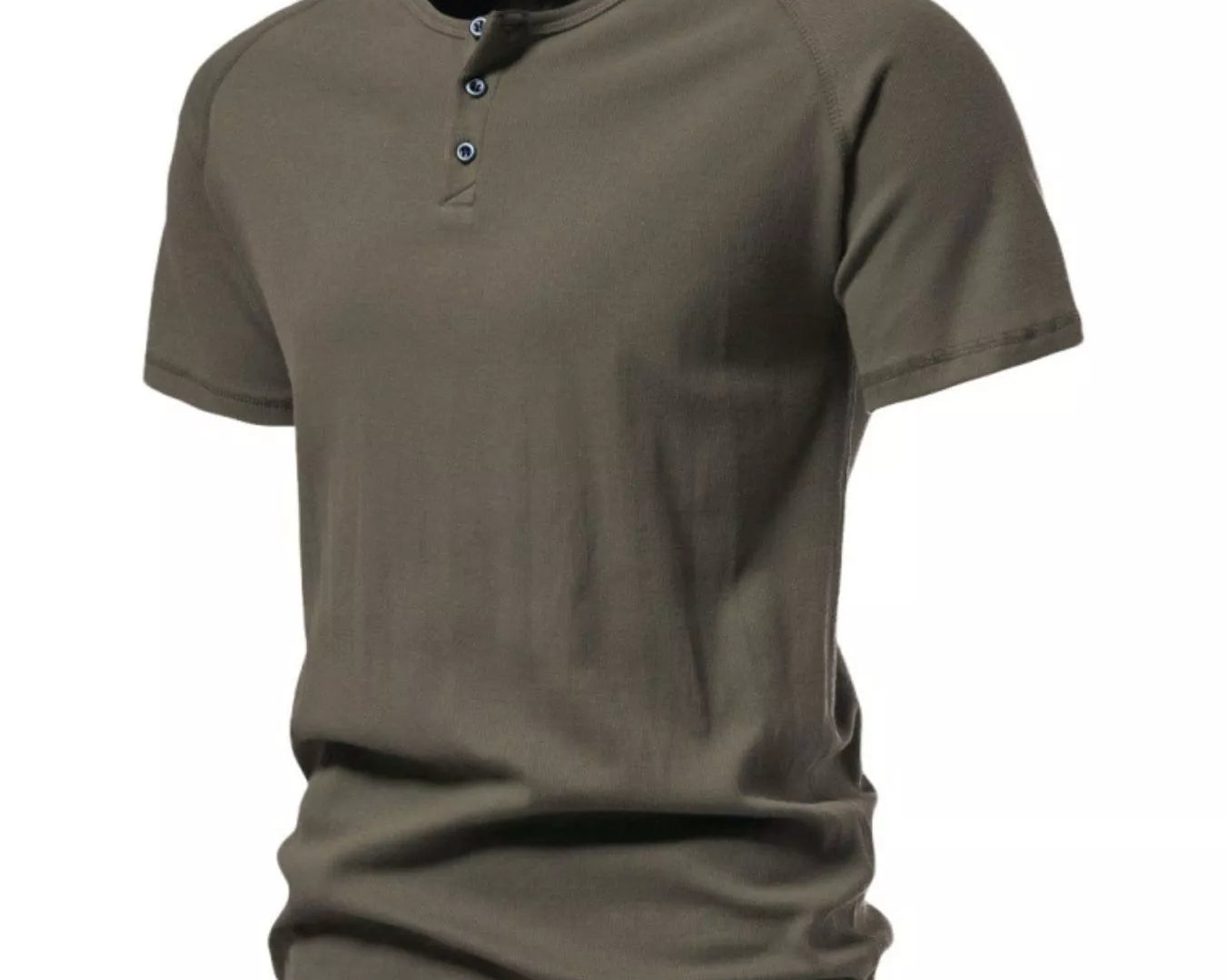 NEWYORKLISTED ATLAS MEN'S COLLECTION: Gray henley shirt on a white background