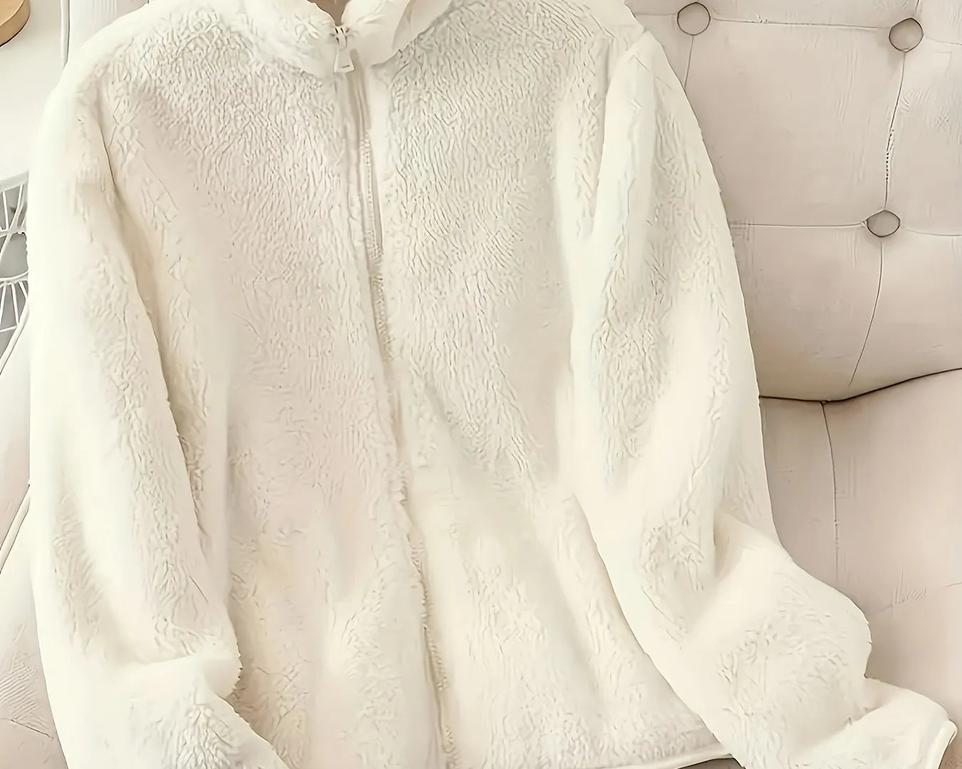 NEWYORKLISTED fleece zip-up jacket – women’s casual fashion