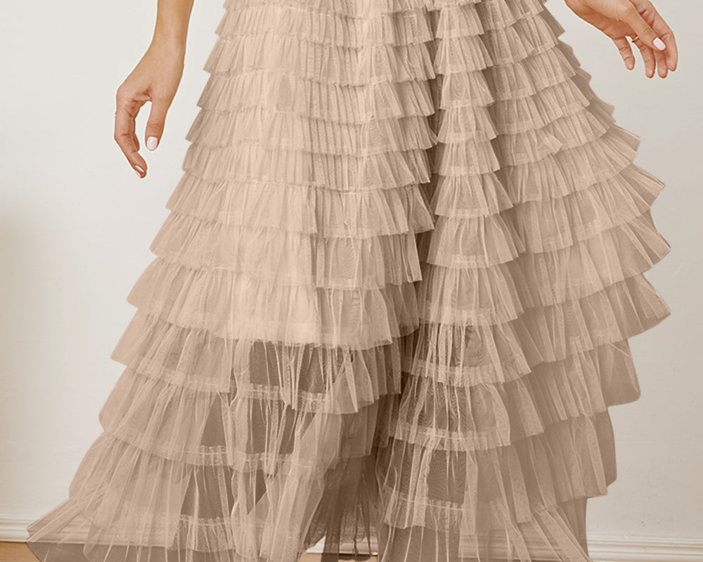 NEWYORKLISTED STYLE COLLECTION: Ruched High Waist Tiered Skirt - NEWYORKLISTED