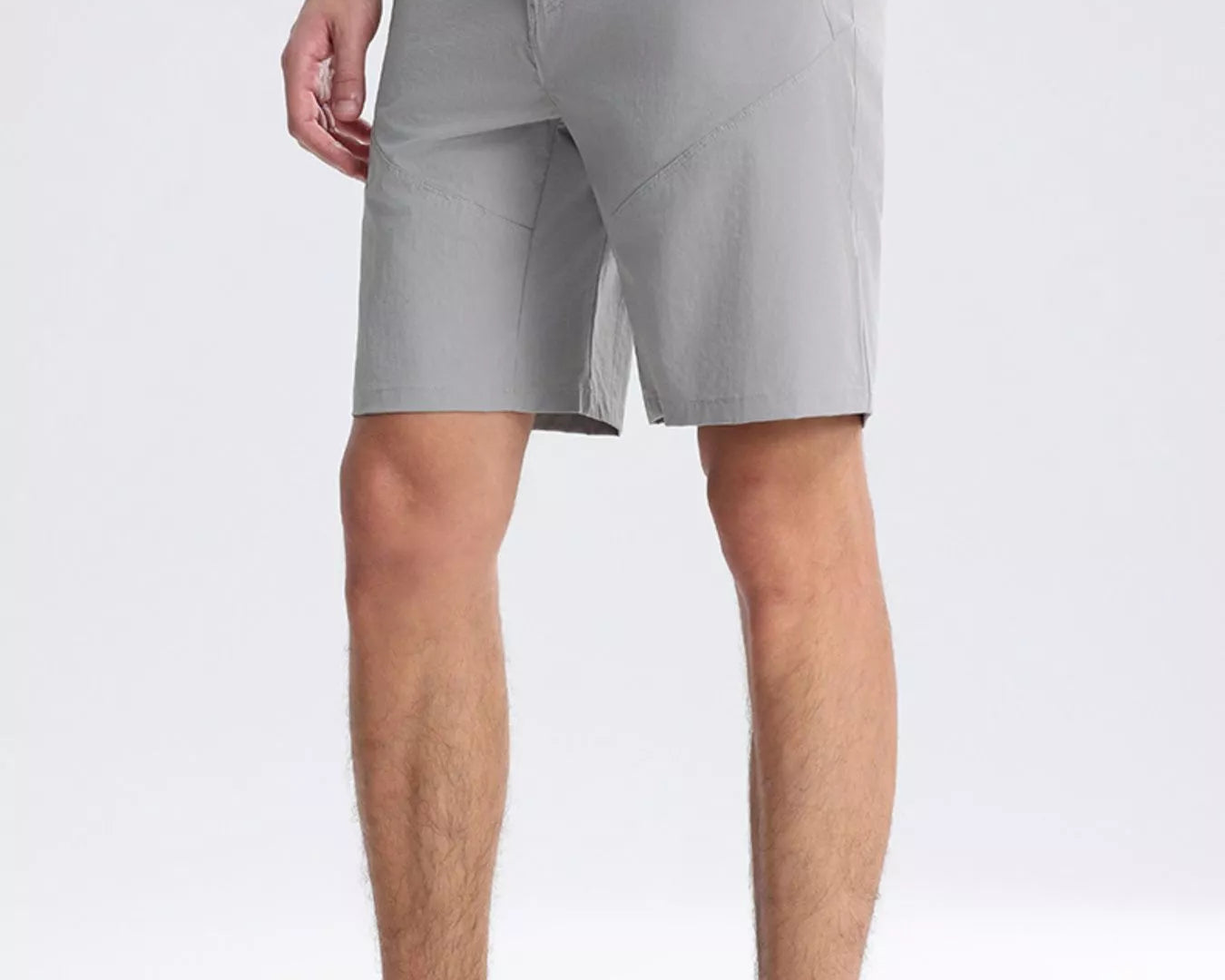 NEWYORKLISTED ATLAS MEN's COLLECTION: Person wearing gray shorts on a white background