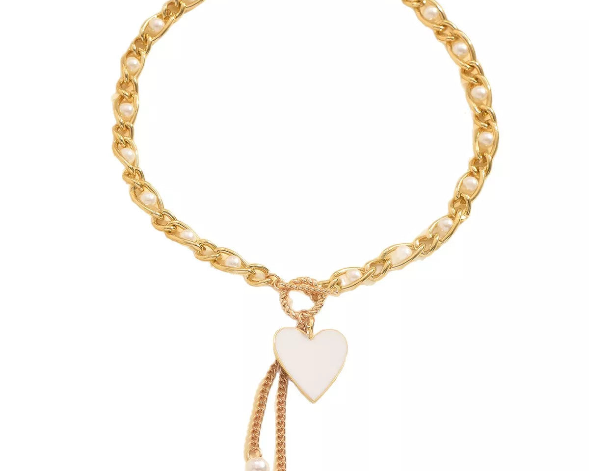 NEWYORKLISTED Glamour Collection: pearl necklace with chocker