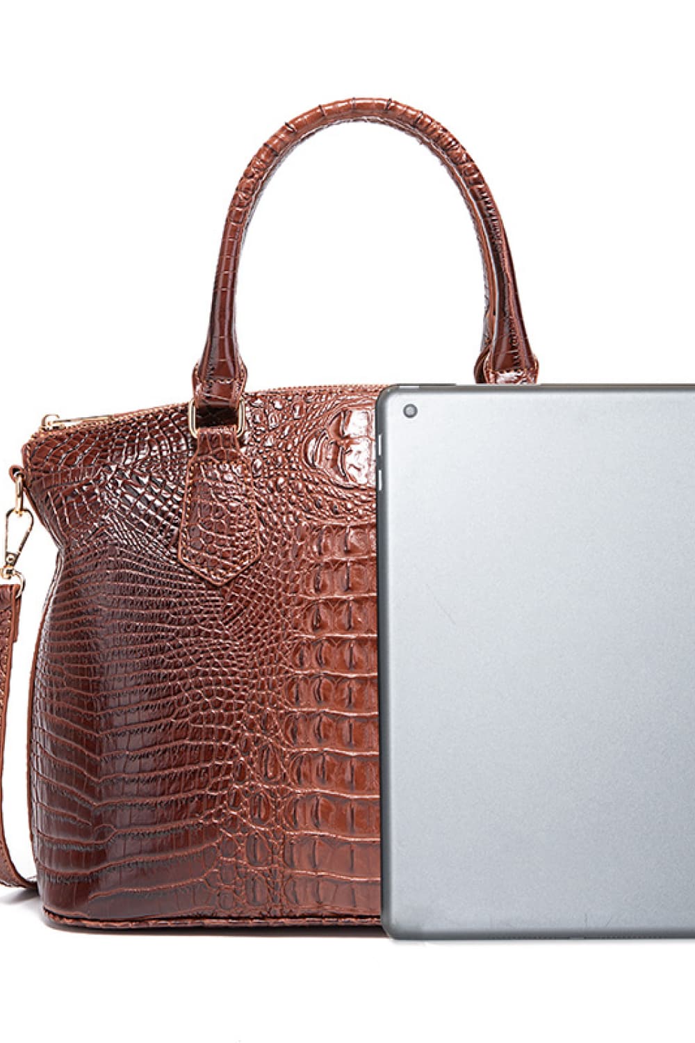 NEWYORKLISTED STYLE COLLECTION: Vegan Leather Crocodile Pattern Handbag - NEWYORKLISTED