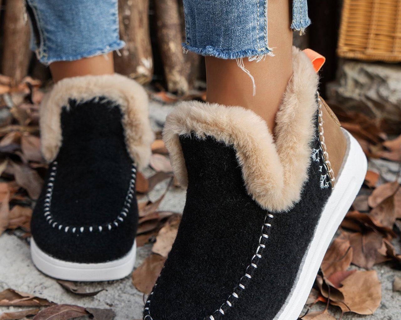 NEWYORKLISTED STYLE COLLECTION: Furry Suede Comfort Flats - NEWYORKLISTED