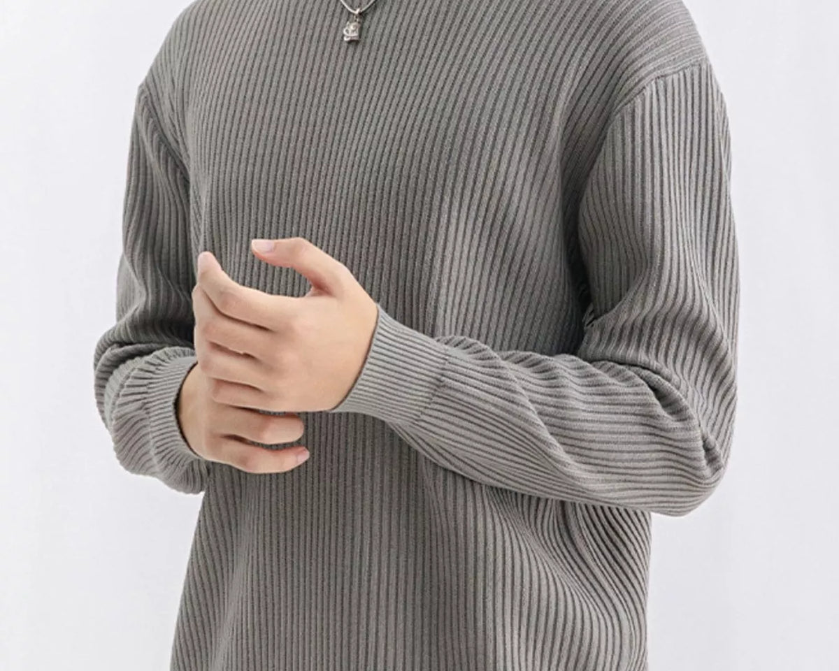 NEWYORKLISTED ATLAS MEN'S COLLECTION – Men's ribbed knit crew-neck sweater, product image 11