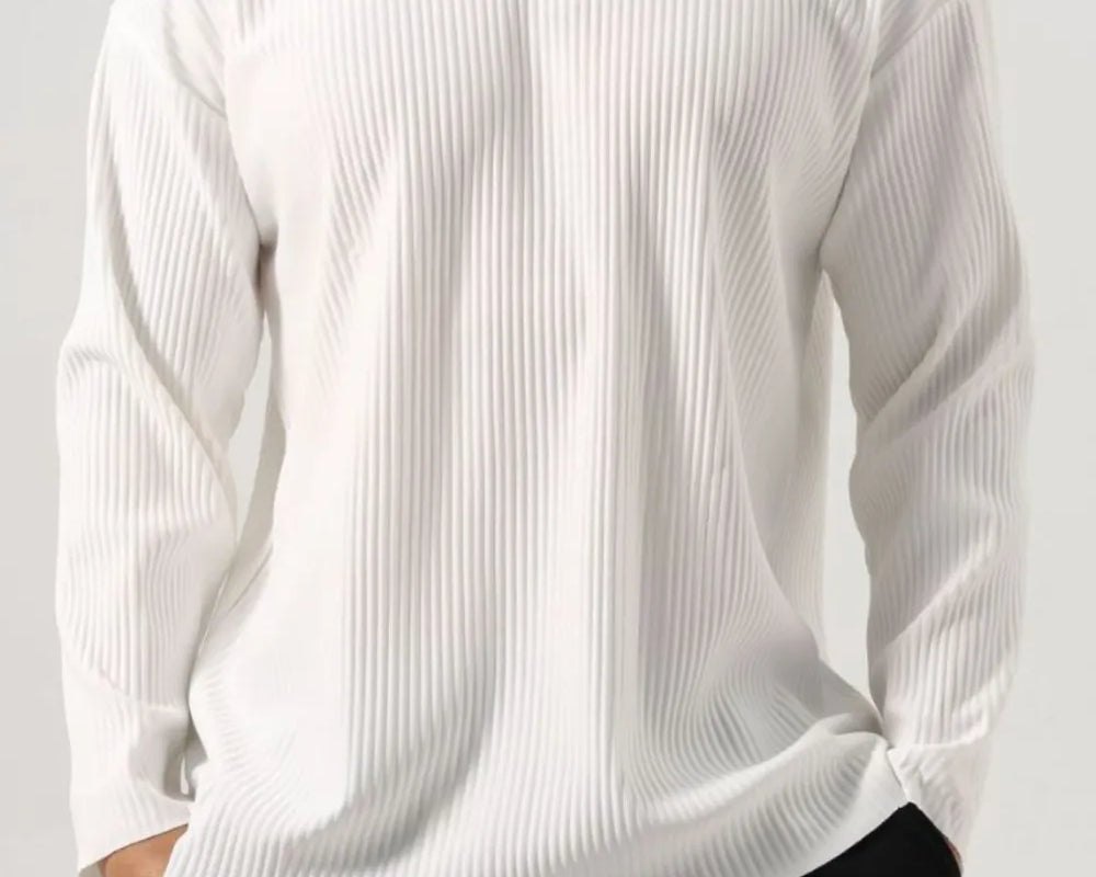 NEWYORKLISTED ATLAS MEN'S COLLECTION: Men's Plus Size Notched Long Sleeve Top