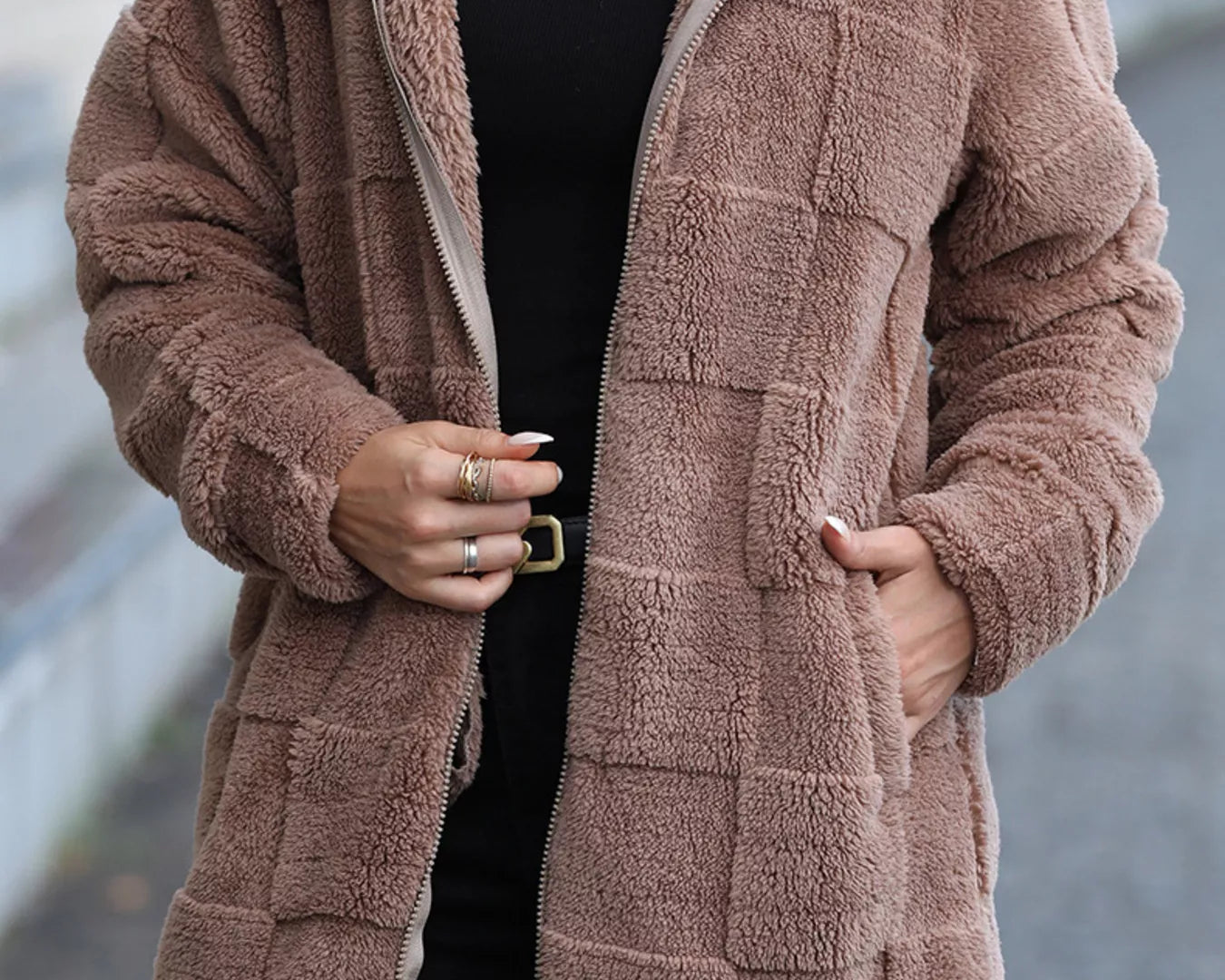 NEWYORKLISTED STYLE COLLECTION: Fleece Zip Up Hooded Outerwear