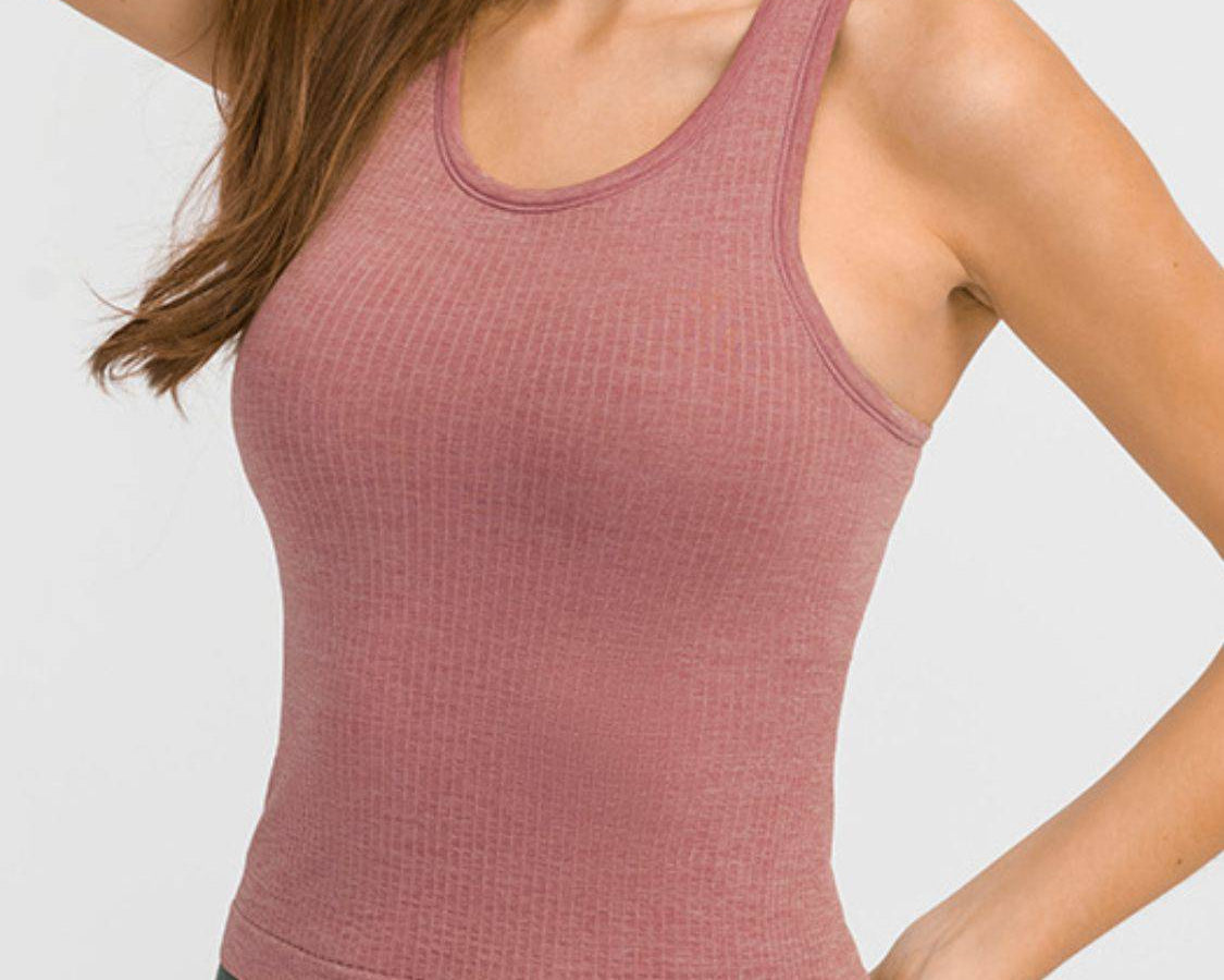 Round Neck Racerback Active Tank: NEWYORKLISTED STYLE COLLECTION - NEWYORKLISTED