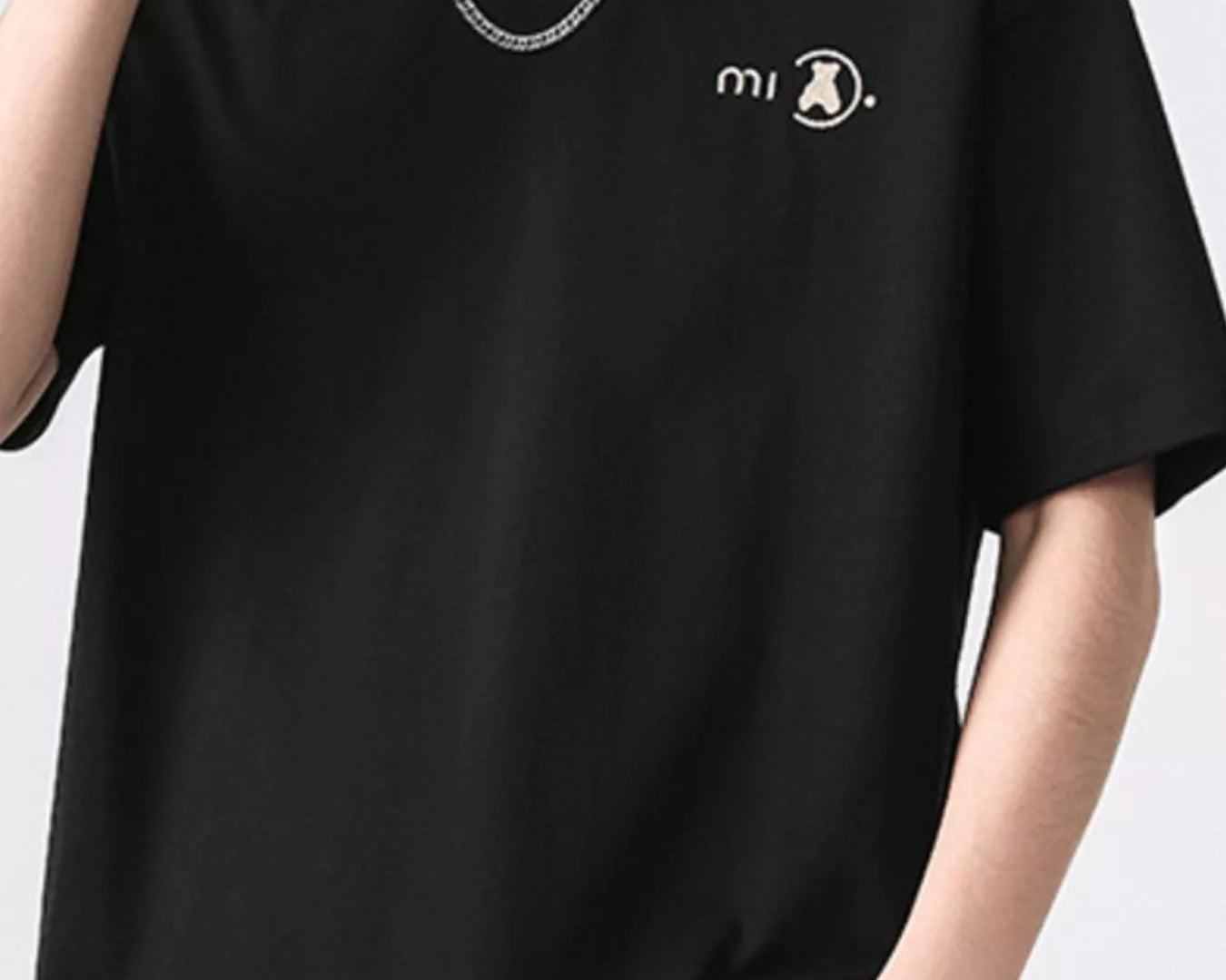 Men’s Plus Size Round Neck Half Sleeve T-Shirt – NEWYORKLISTED ATLAS MEN’S COLLECTION, oversized cotton blend tee in Black